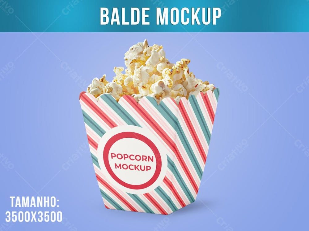 Balde De Pipoca Mockup