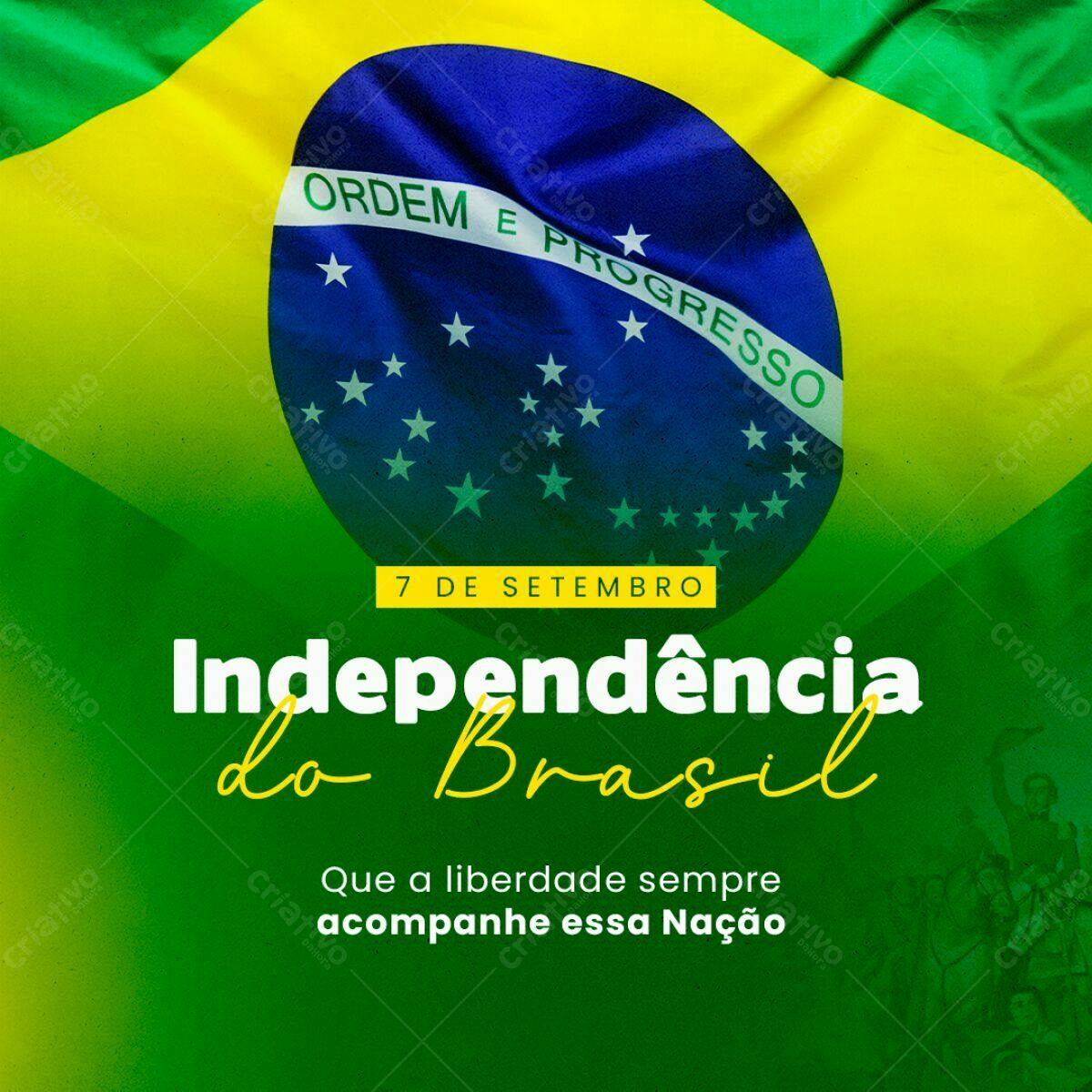 Postagem Dia da Independência do Brasil PSD Editável