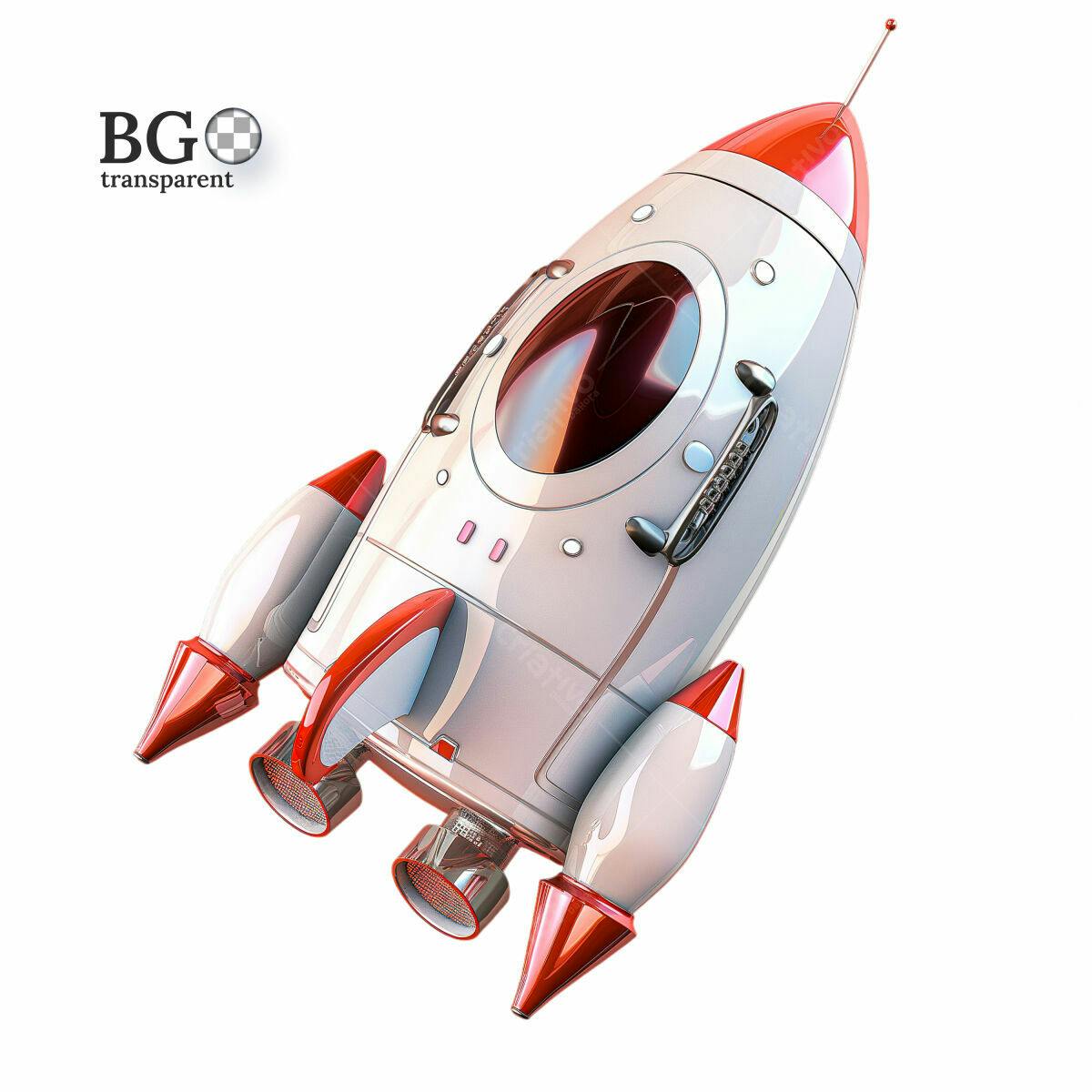 Rocket Foguete Vintage PSD Editável