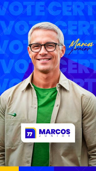Campanha eleitoral política eleição prefeito vereador stories vo social media psd editavél