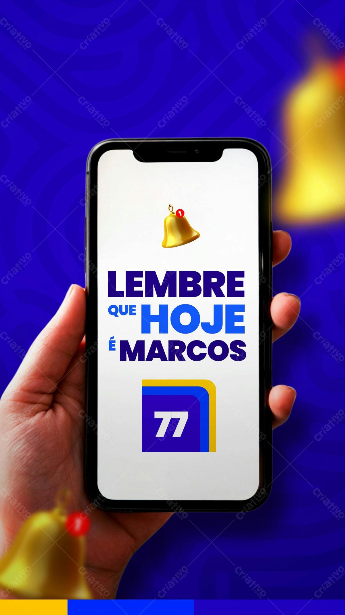 Post para Lembrete de Aniversário PSD Editável