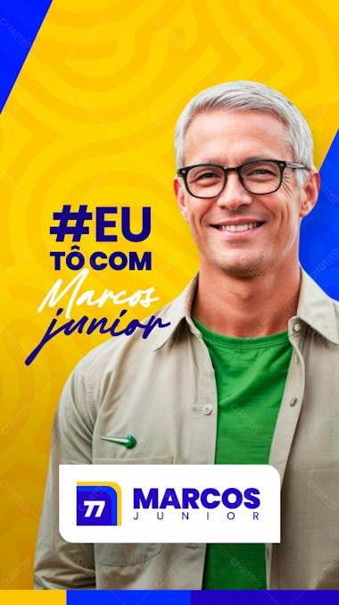 Campanha eleitoral política eleição prefeito vereador stories eu social media psd editavél