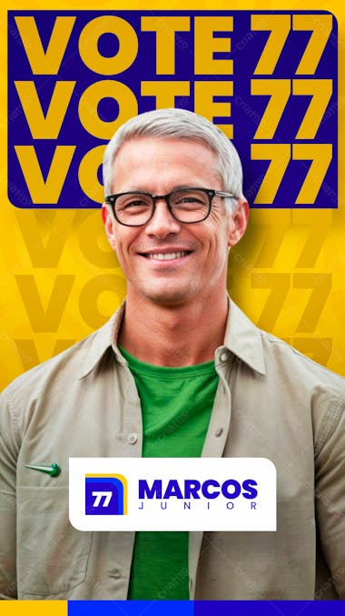 Campanha eleitoral política eleição prefeito vereador stories v 77 social media psd editavél