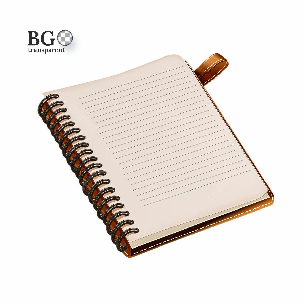 Caderno de Anotações Marrom PSD Editável