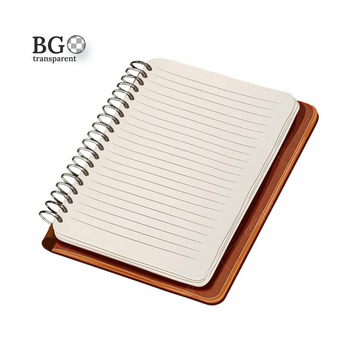 Caderno Espiral Marrom PSD Editável