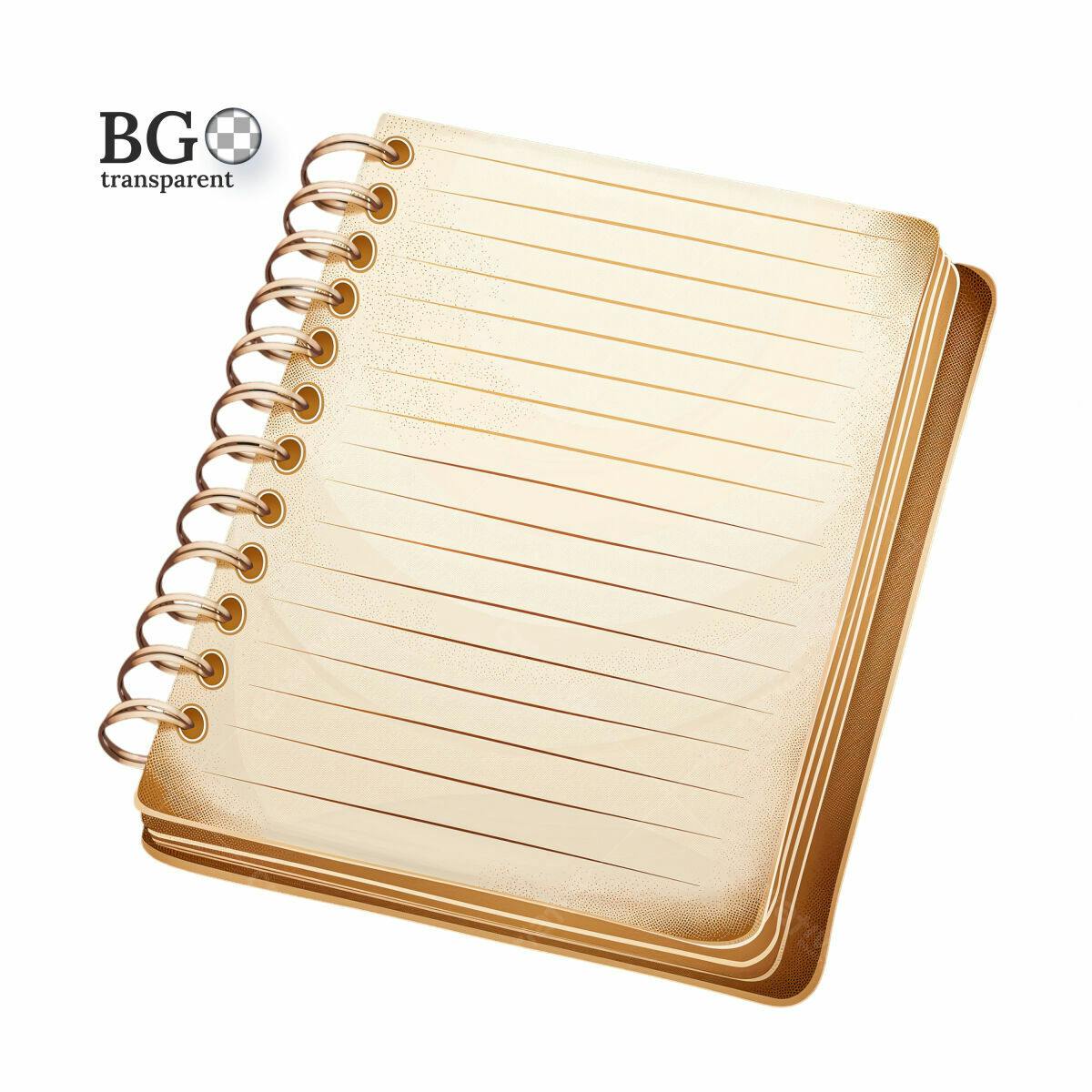 Notebook espiral vintage PSD Editável