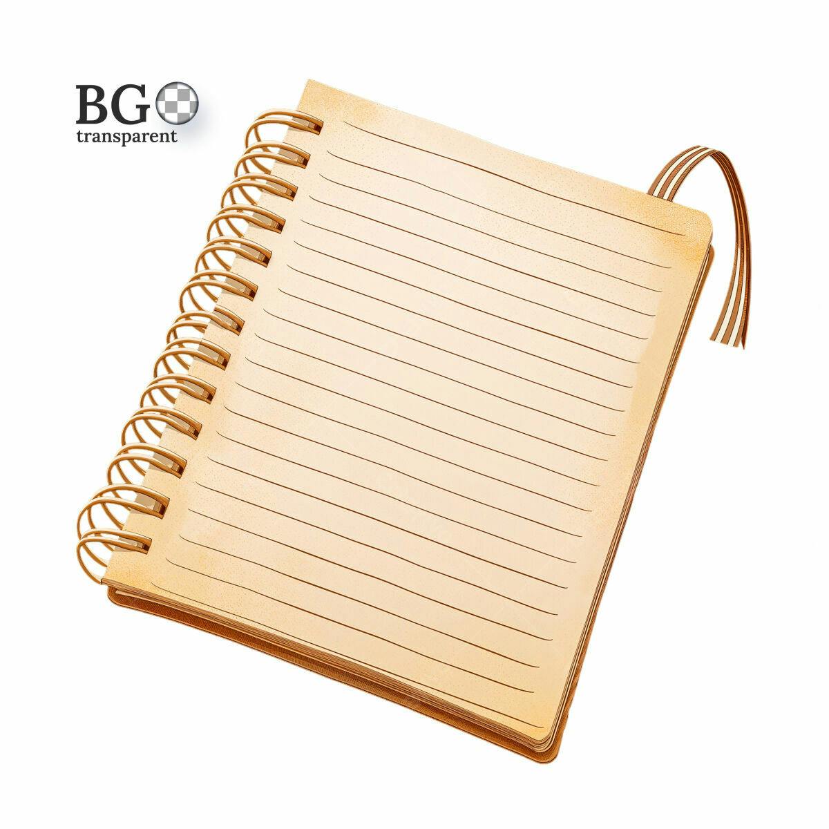 Caderno espiral bege PSD Editável