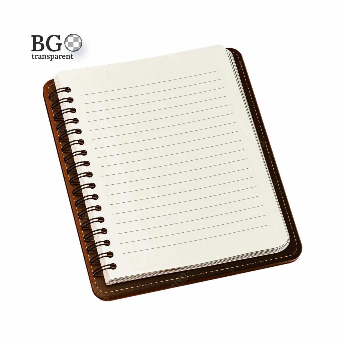 Caderno de Anotações Marrom PSD Editável