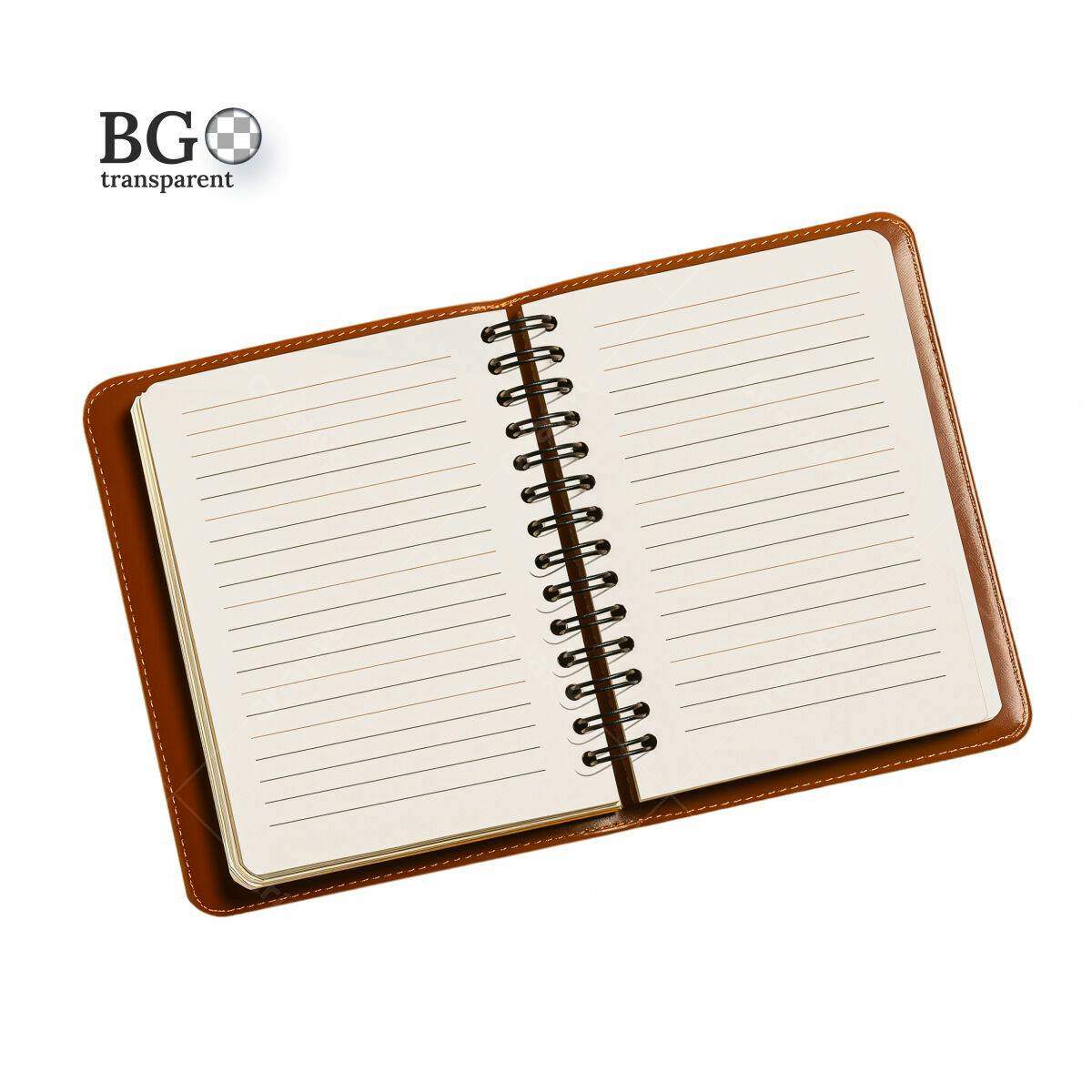 Caderno Espiral Marrom PSD Editável