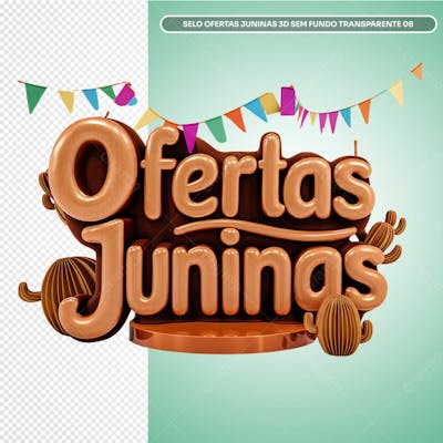 Selo 3D Psdselo Ofertas Juninas 3D Sem Fundo Transparente 08
