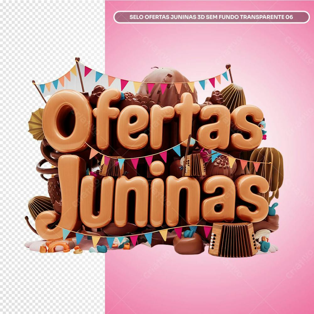 Selo 3D Psdselo Ofertas Juninas 3D Sem Fundo Transparente 06