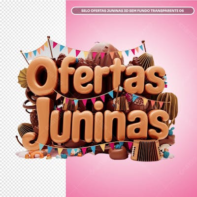 Selo 3D Psdselo Ofertas Juninas 3D Sem Fundo Transparente 06
