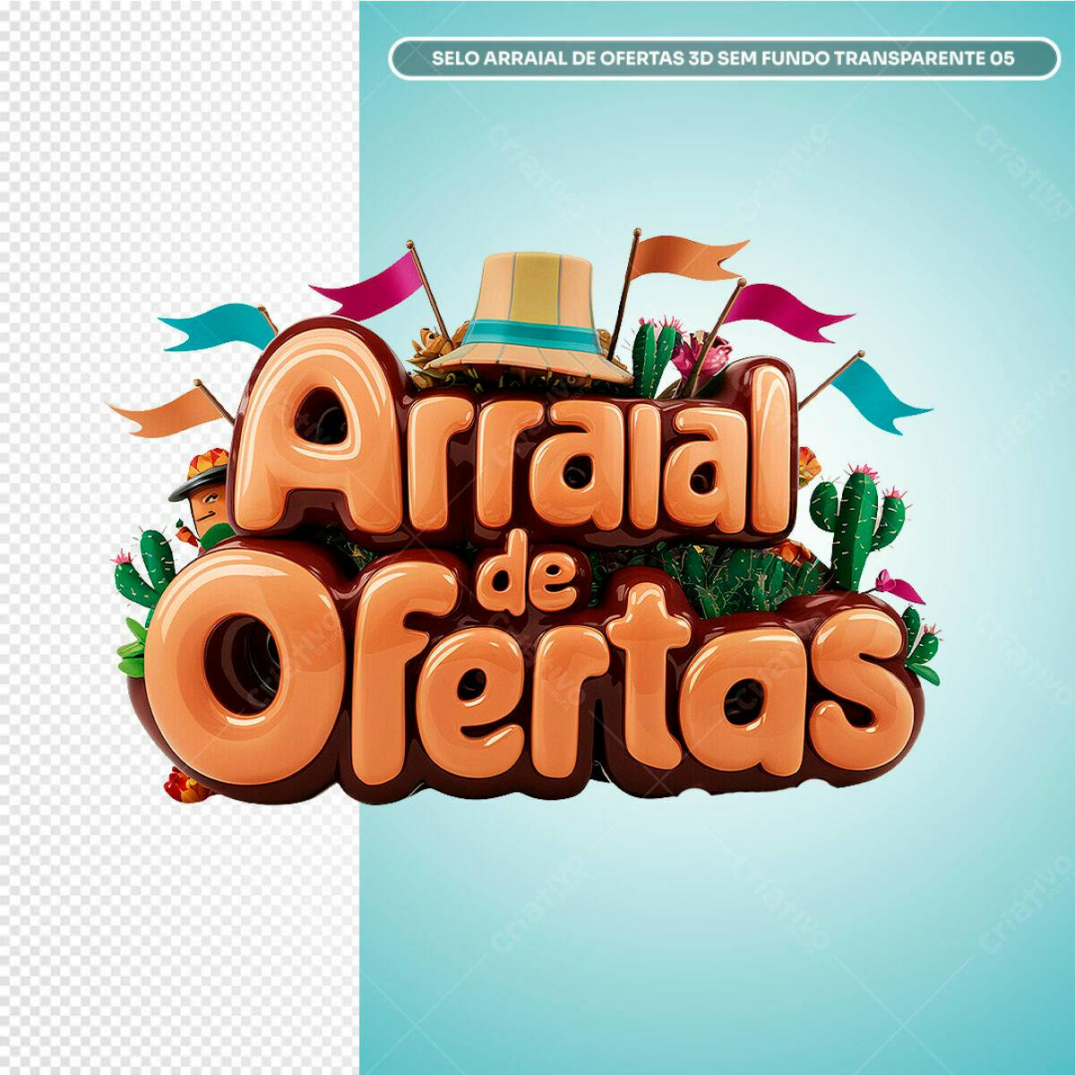 Selo Arraial de Ofertas PSD Editável
