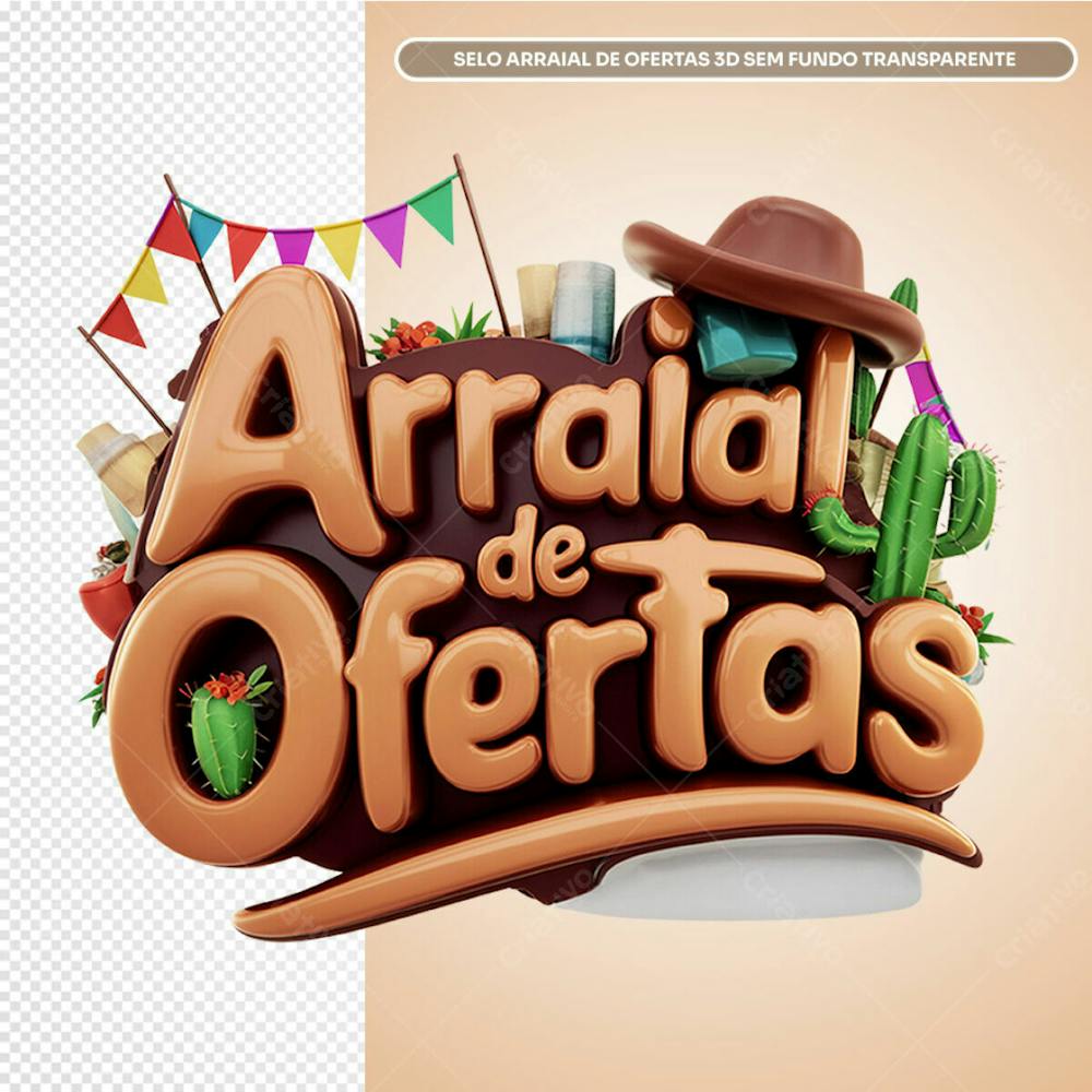 Selo 3D Psdselo Arraial De Ofertas 3D Sem Fundo Transparente
