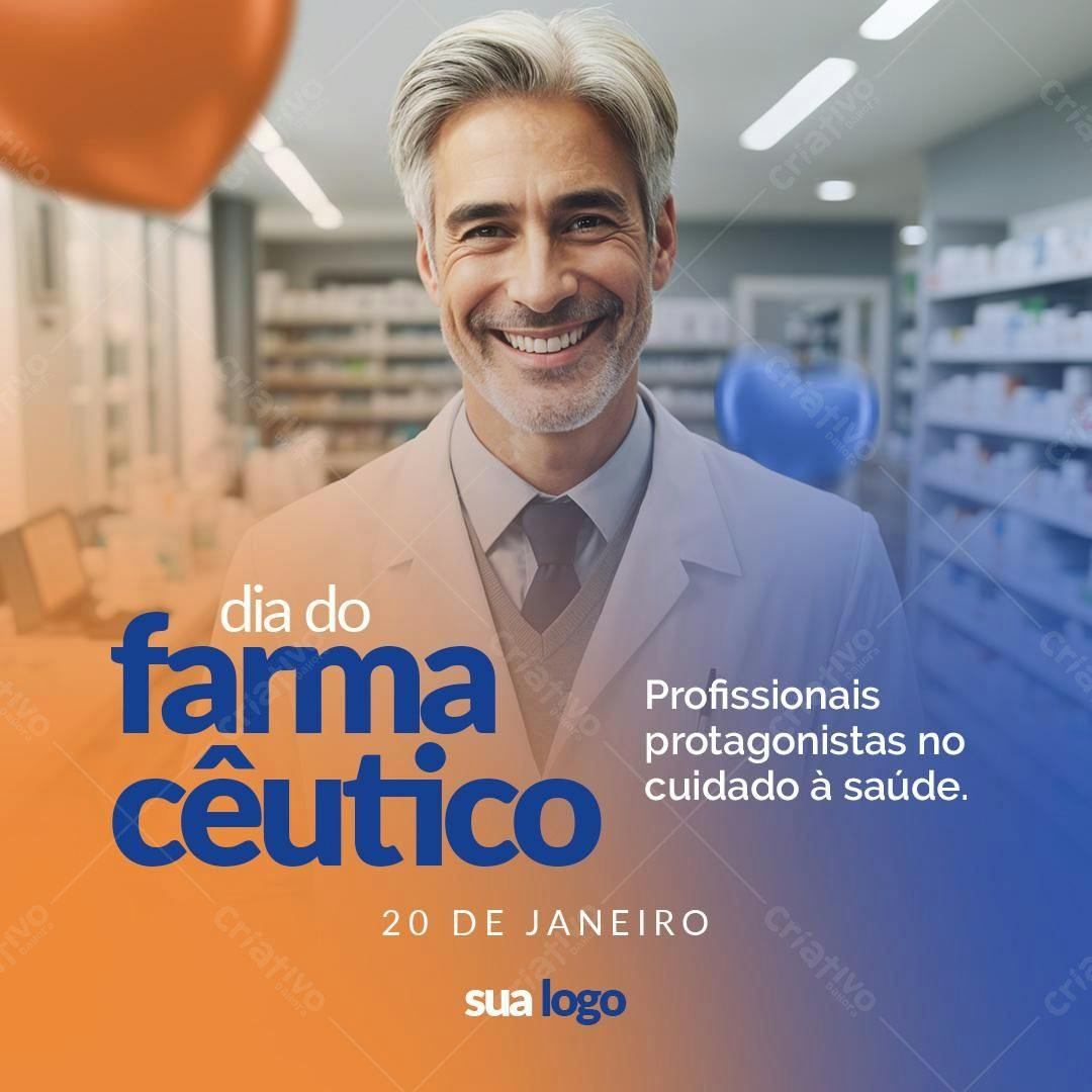 Postagem Dia do Farmacêutico PSD Editável