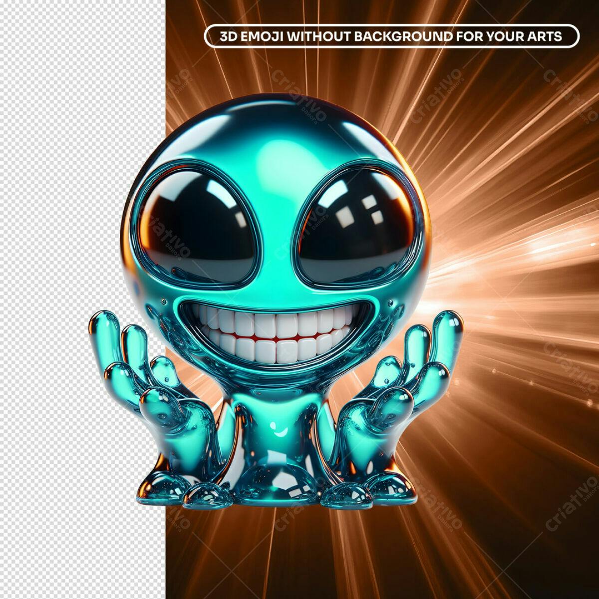 Emoji 3D Brincalhão PSD Editável