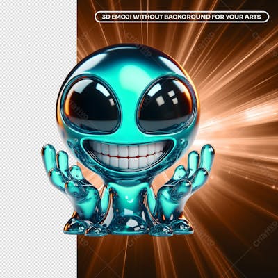 3D Alien Emoji 7