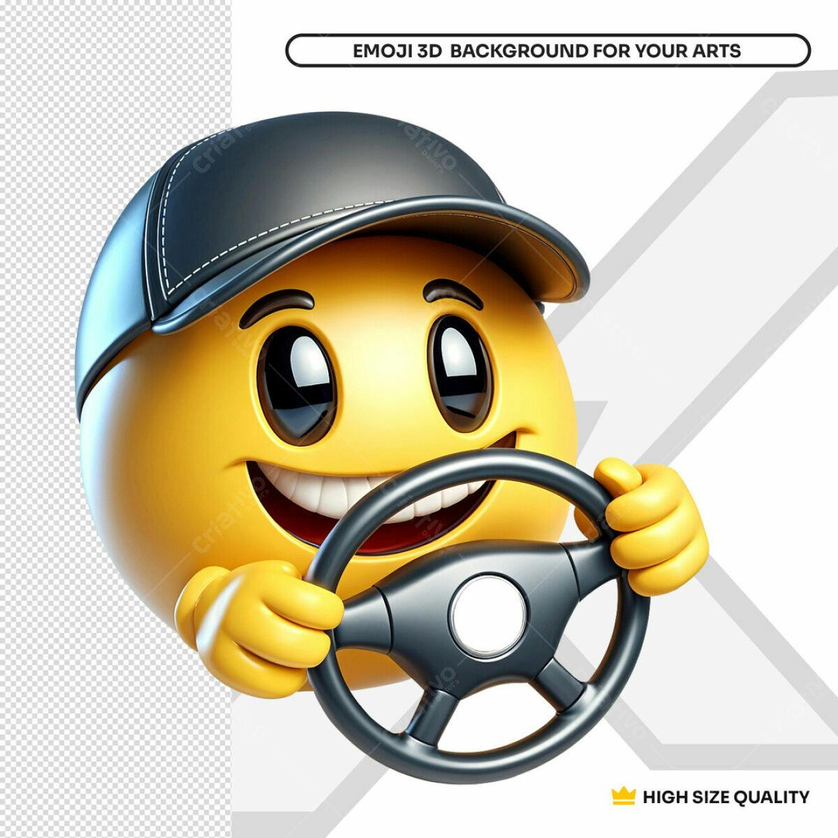Background Emoji 3D para Artes PSD Editável