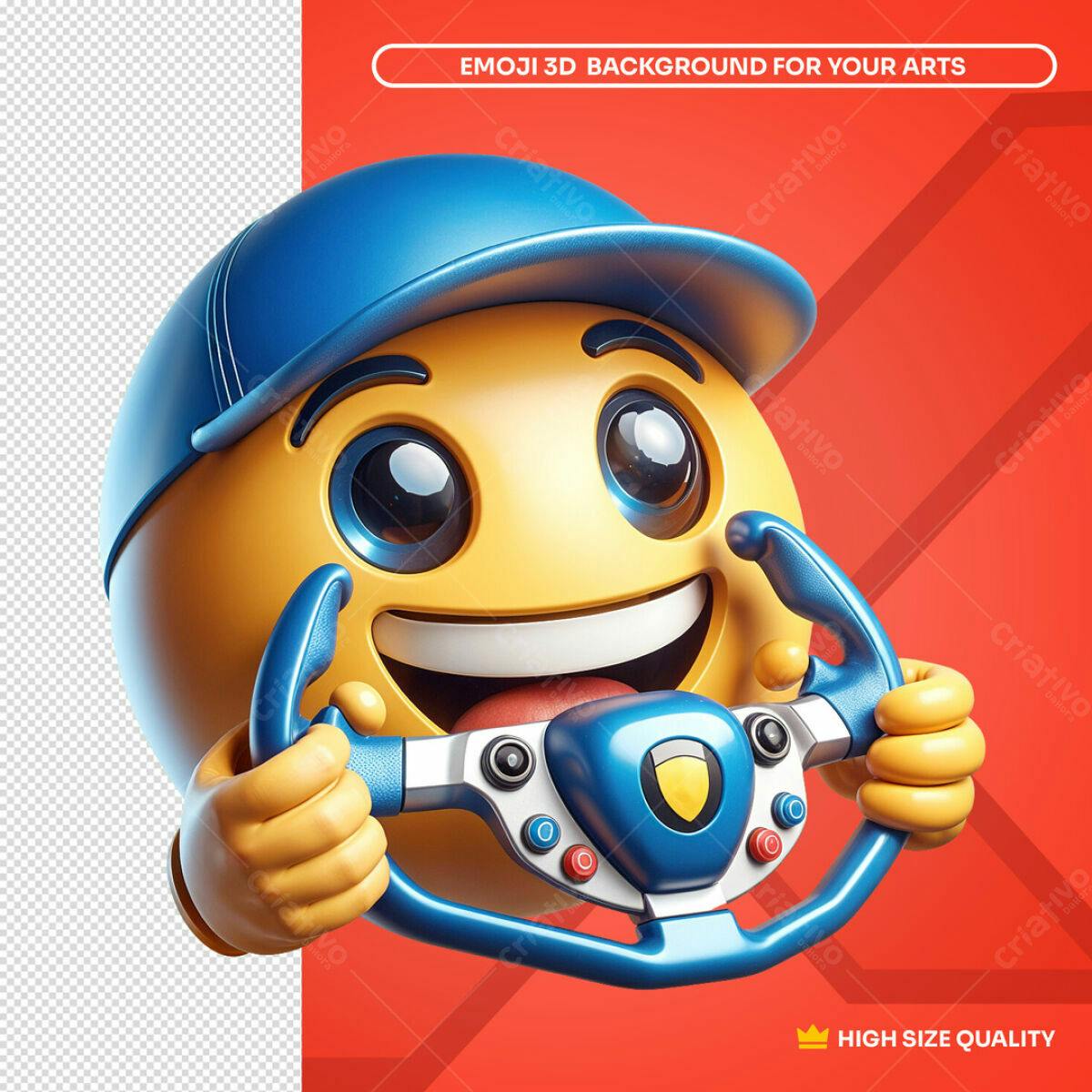Background 3D Emoji para Artes PSD Editável