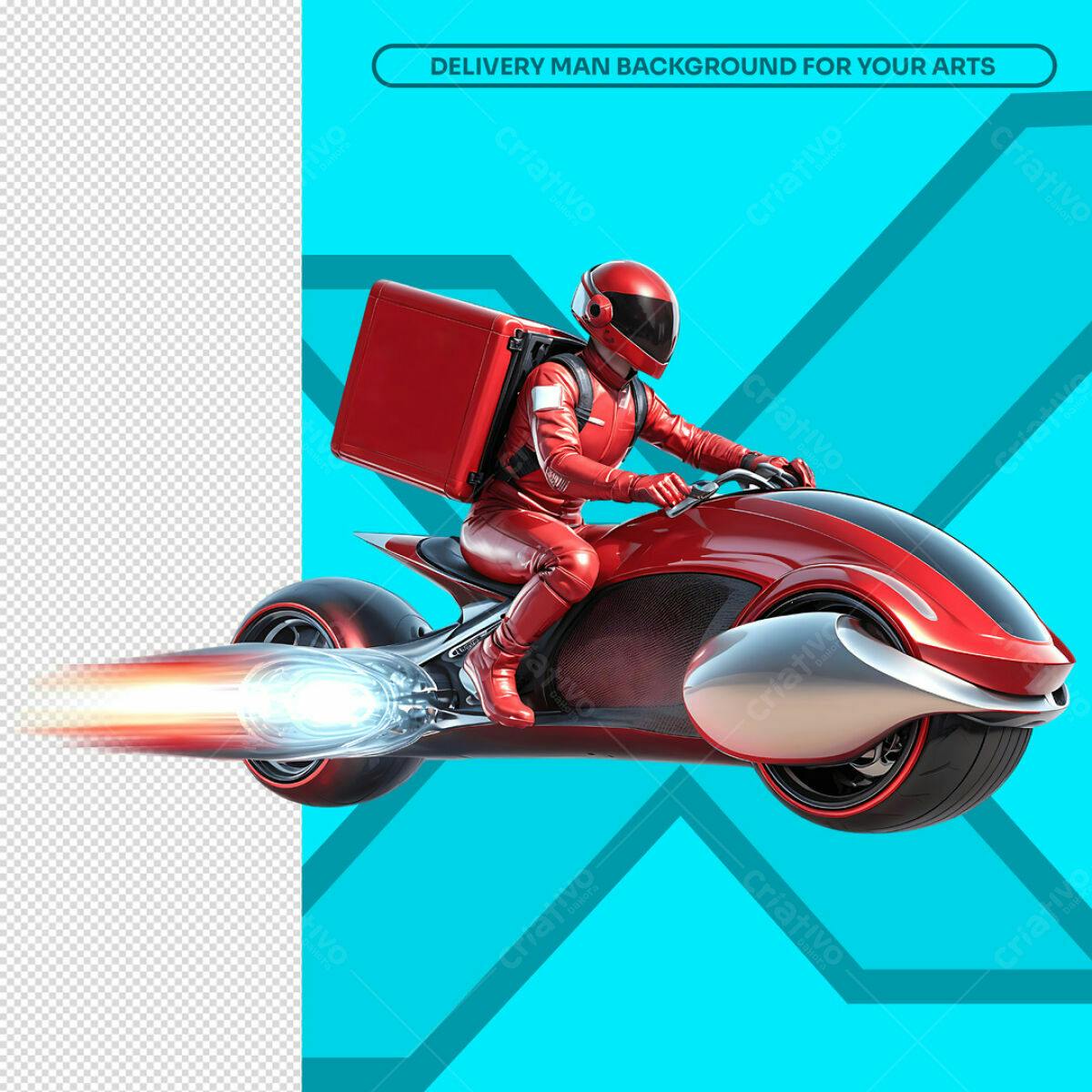 Background Moto Entregador PSD Editável
