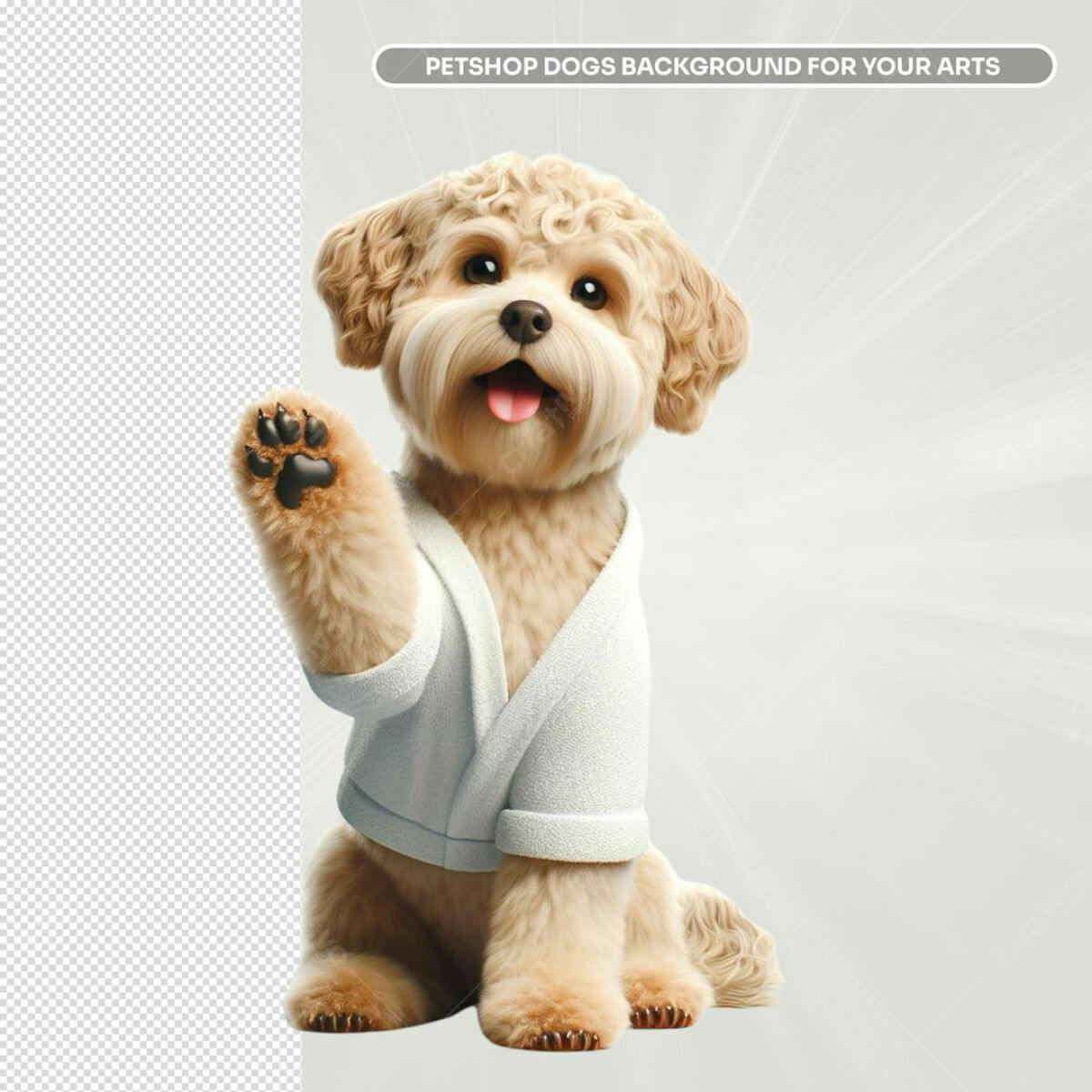 Background Petshop com Cachorro PSD Editável
