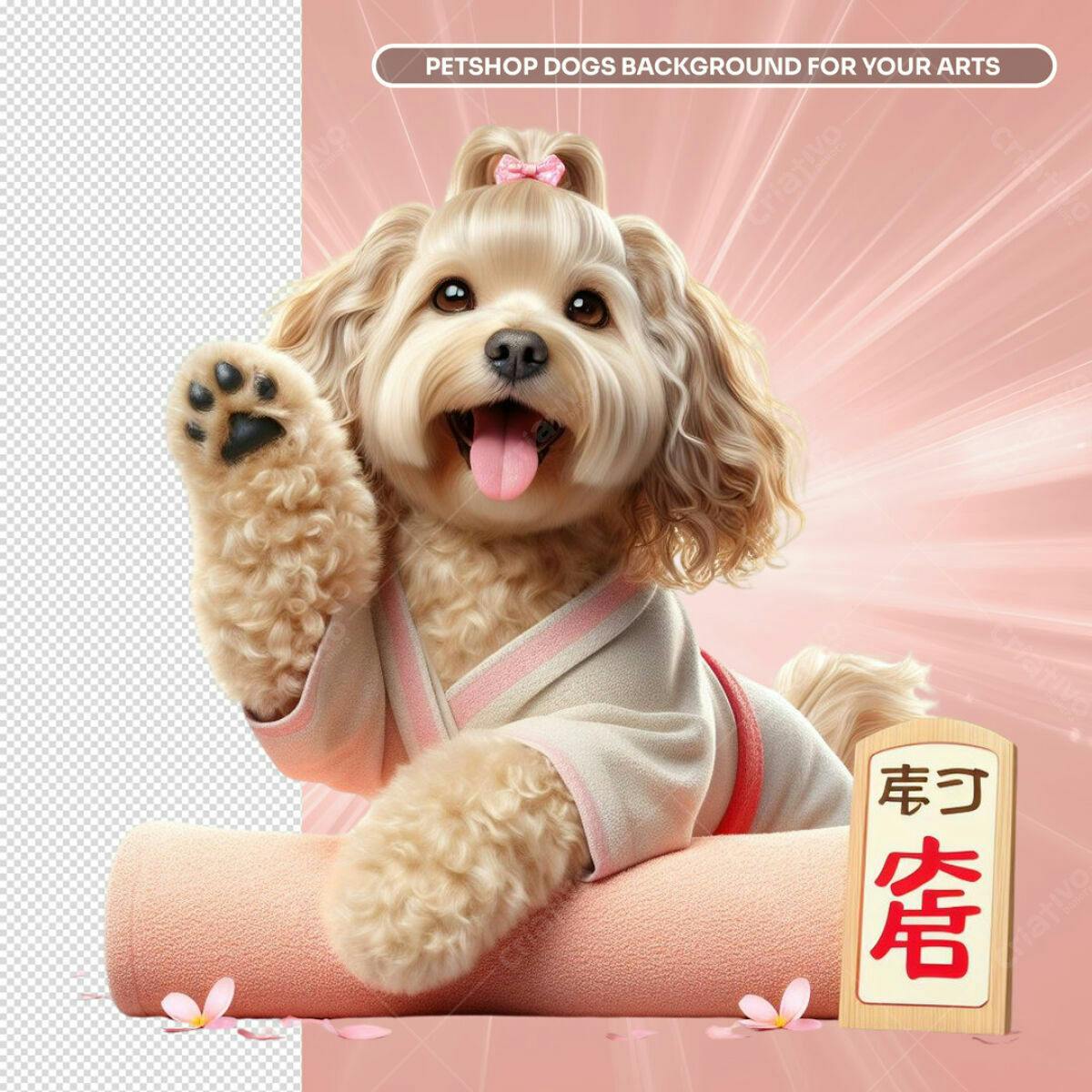 Background Pet Shop Cão fofinho PSD Editável