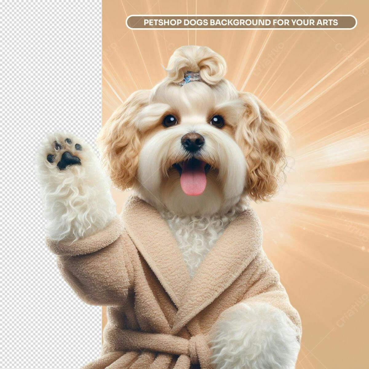 Background Cachorro Spa PSD Editável