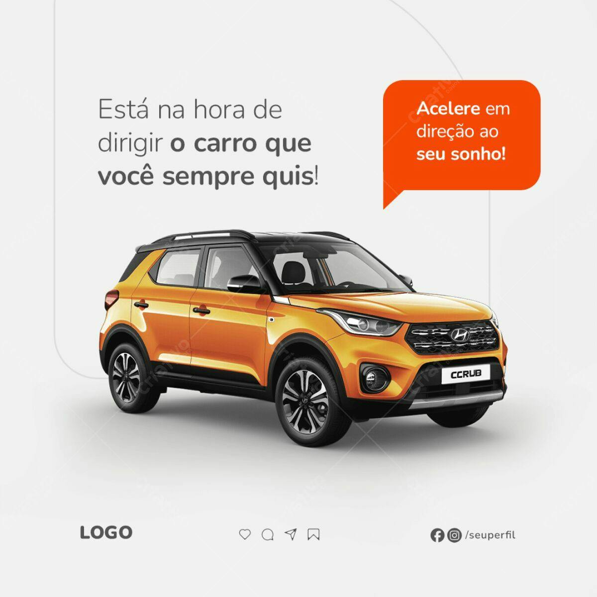 Postagem Instagram Carro Sonho PSD Editável
