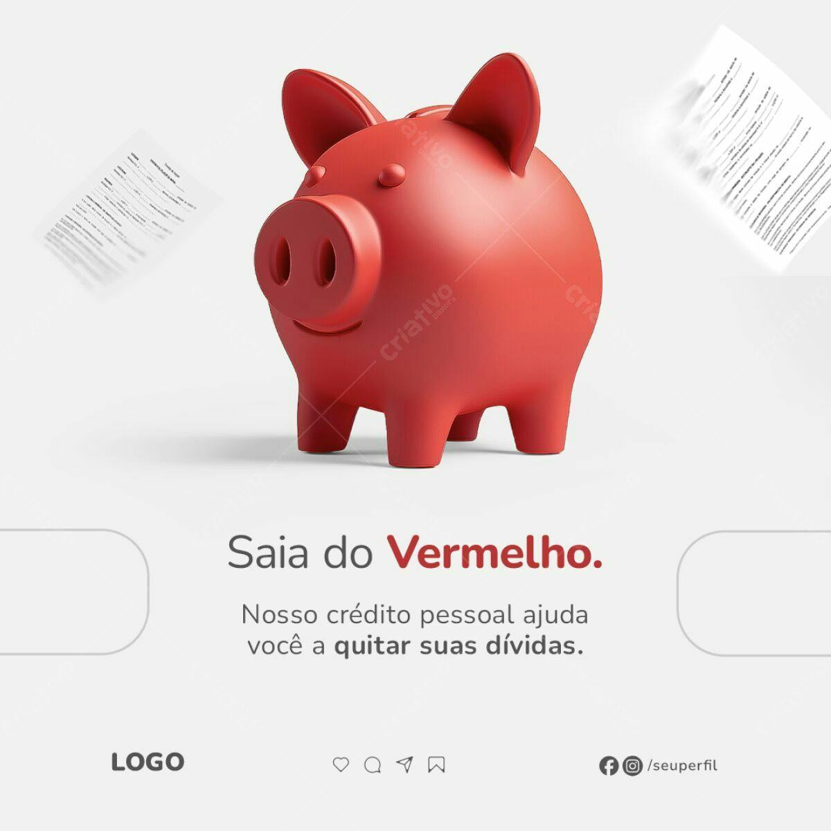 Postagem para Crédito Pessoal PSD Editável