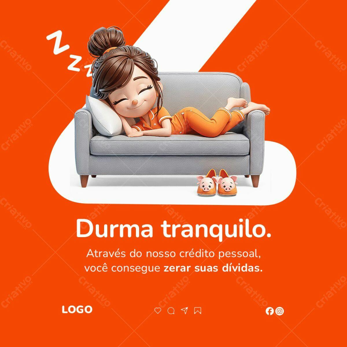 Postagem Redes Sociais Crédito Pessoal PSD Editável