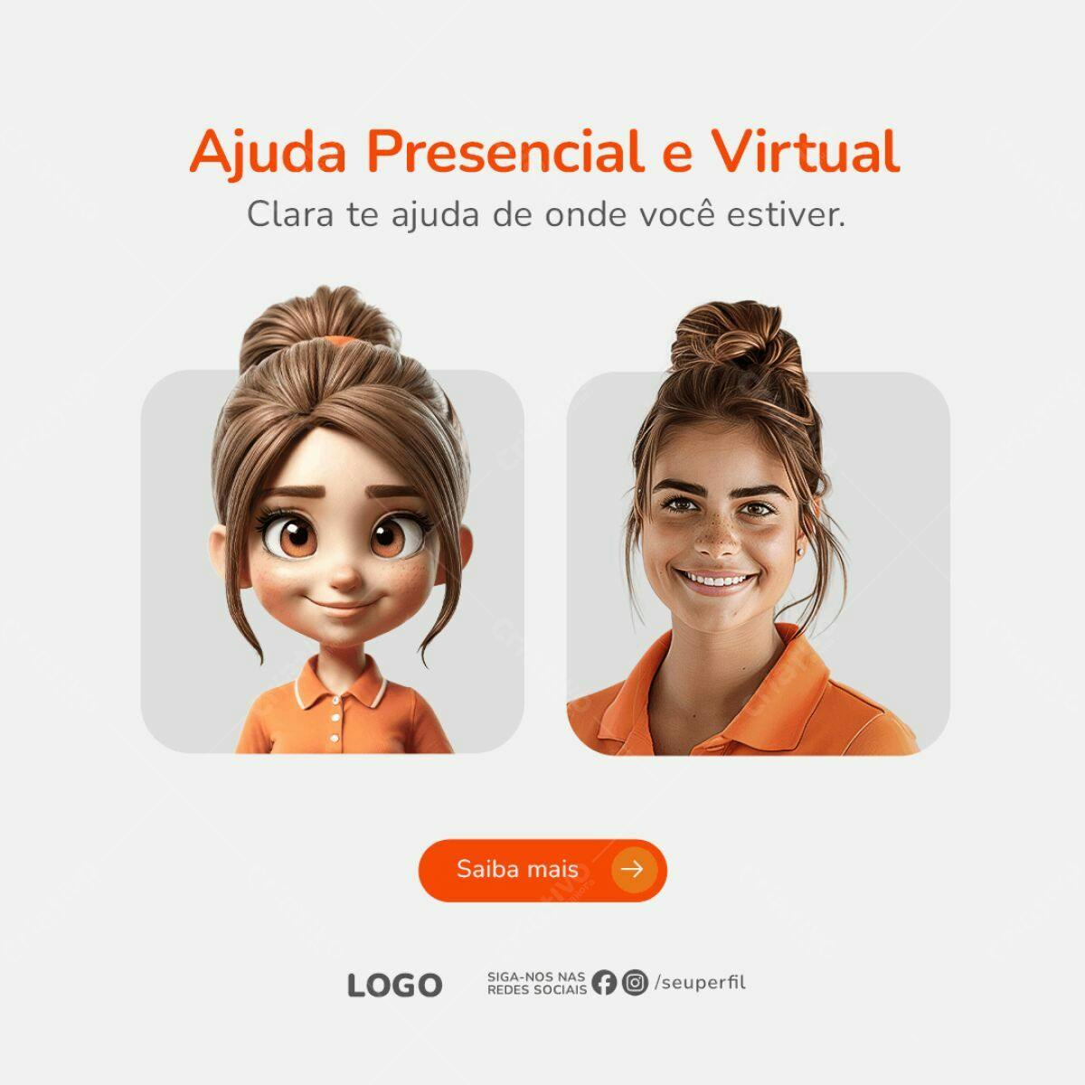 Post para Redes Sociais com Ilustração PSD Editável