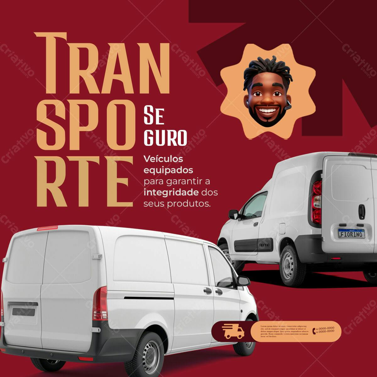 Flyer Transporte Seguro PSD Editável