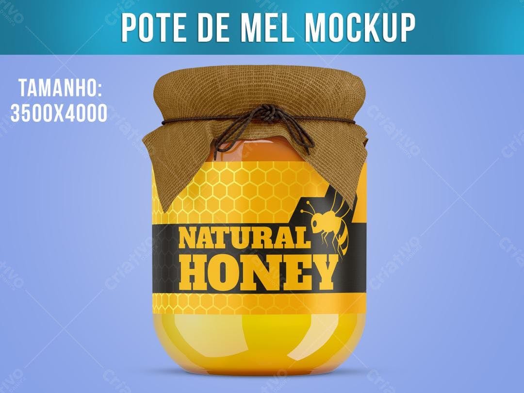 Mockup de Pote de Mel com Design Rústico
