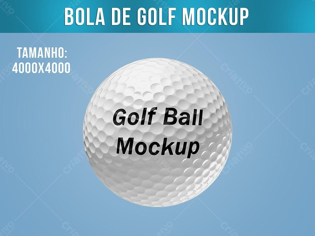 Mockup Bola de Golfe Branca Realista