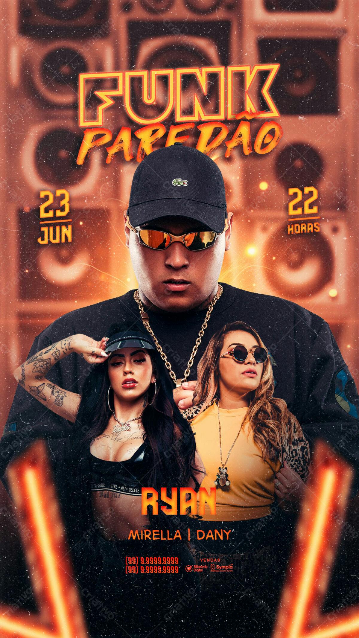 Flyer Funk Paredão PSD Editável
