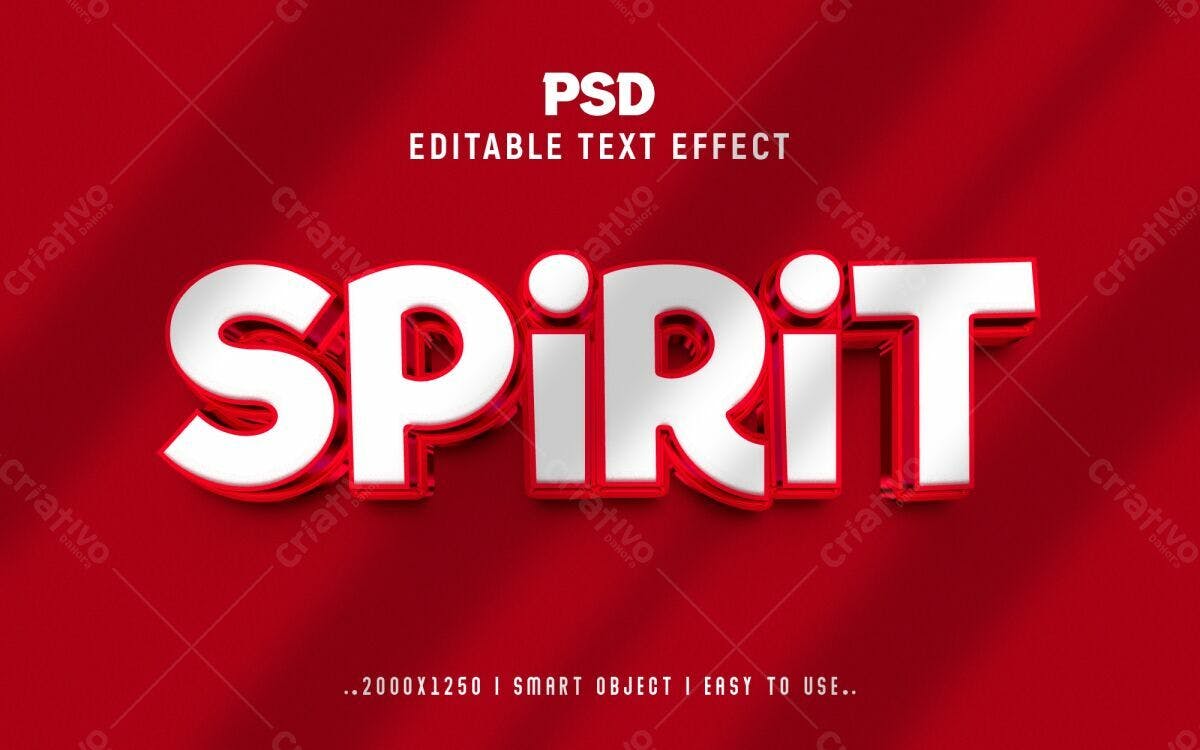 Efeito de Texto 3D em PSD Editável