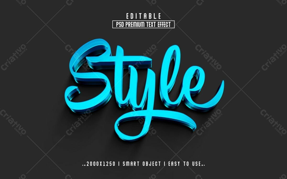 Efeito de Texto PSD Editável para Design Moderno