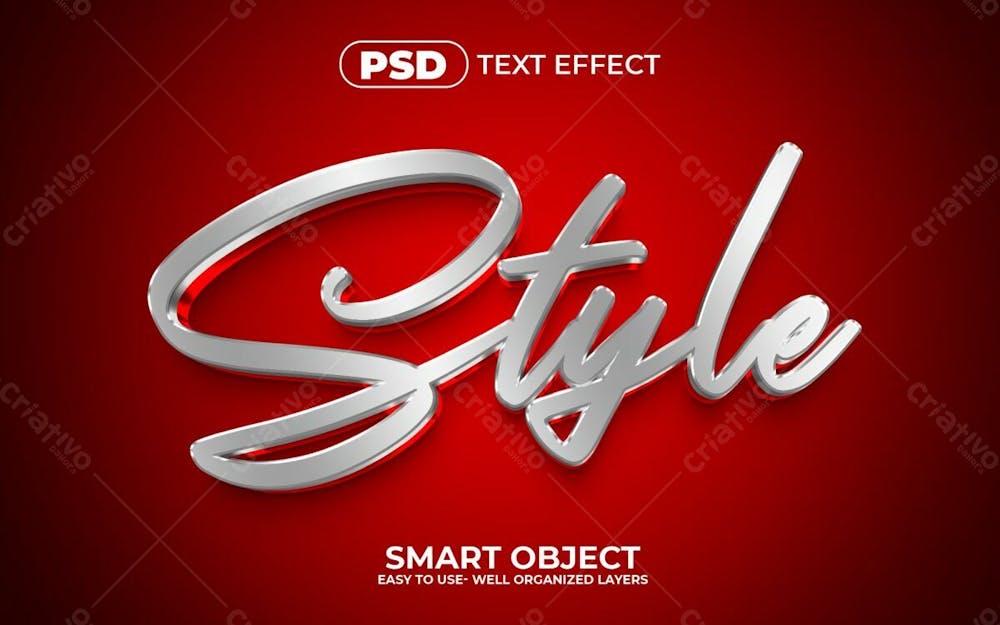 Estilo 3D Editável Estilo De Efeito De Texto Psd