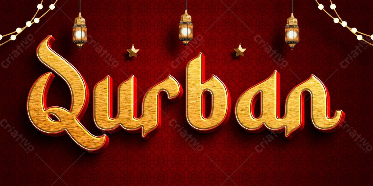 Arte Eid al-Adha "Qurban" PSD Editável