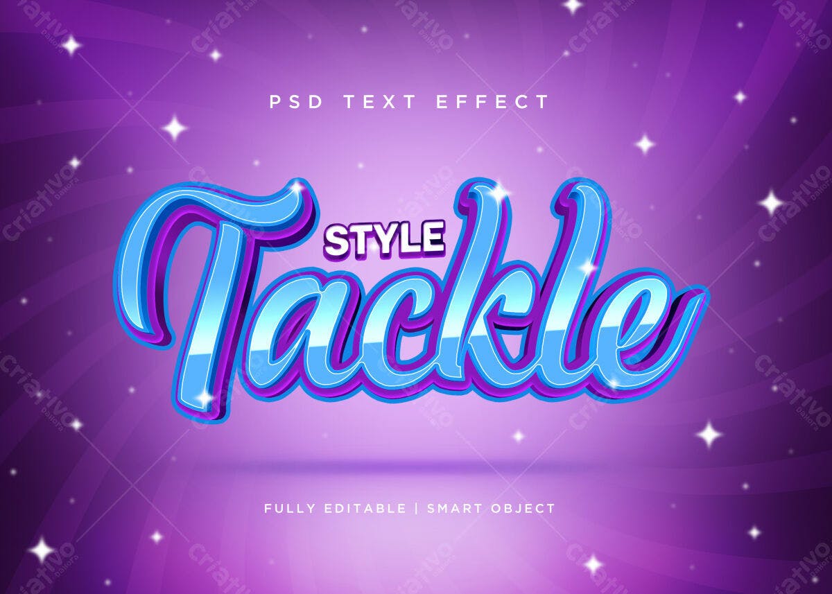 Efeito de Texto Estilo Tackle PSD Editável