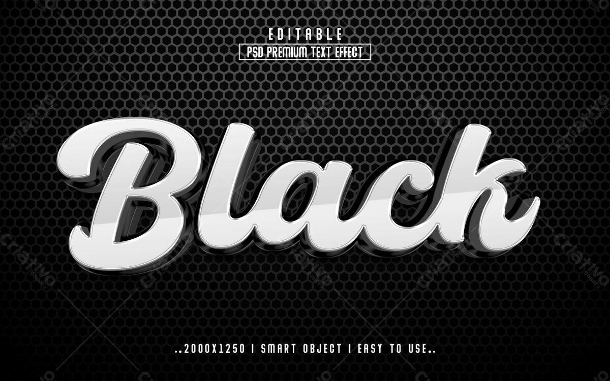 Efeito de Texto PSD Editável para Design Moderno
