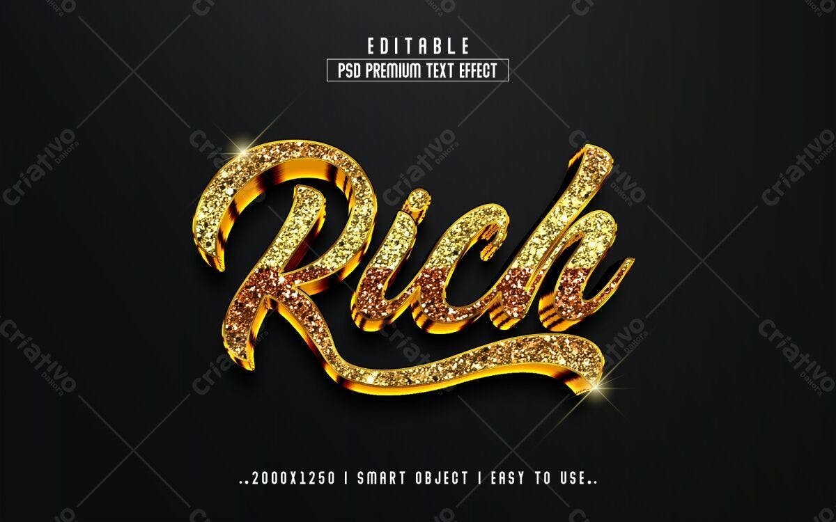 Efeito de Texto Premium em PSD Editável