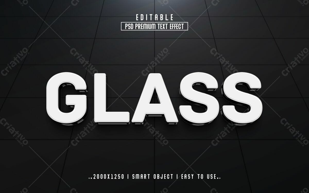 Efeito de Texto em PSD para Design Moderno PSD Editável