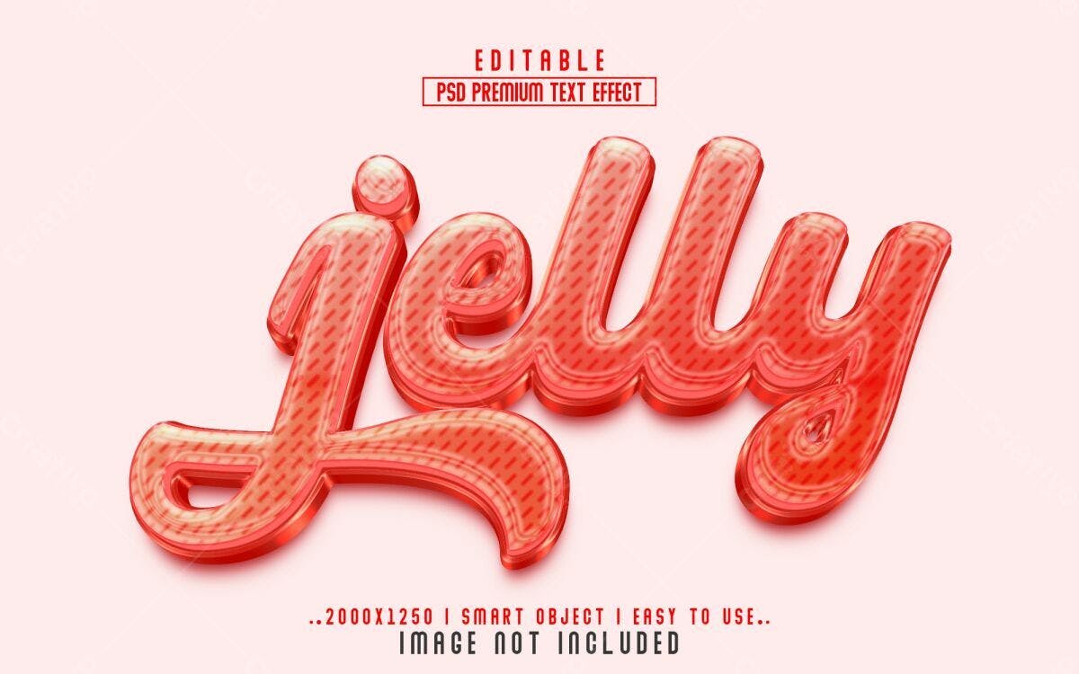 Efeito de Texto Jelly PSD Editável