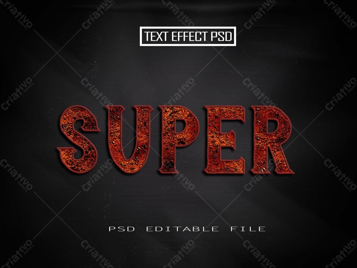 Efeito de Texto Super PSD Editável