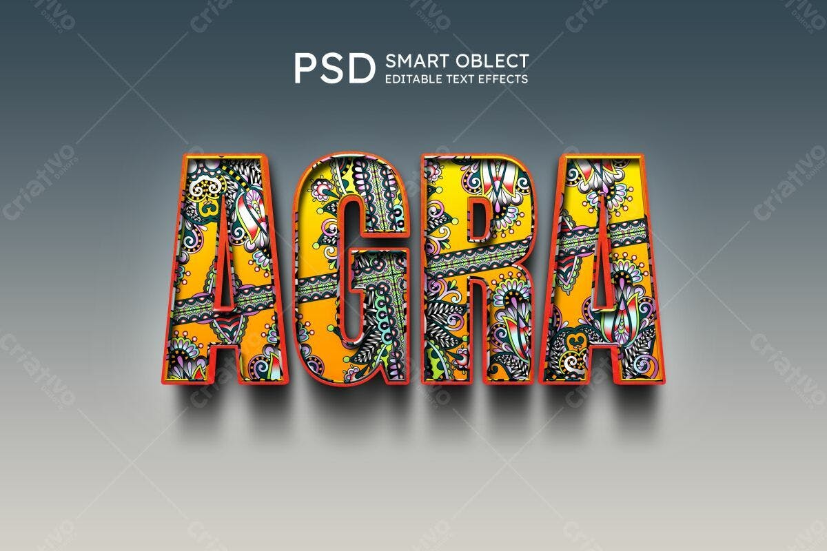 Efeito de Texto Árabe PSD Editável
