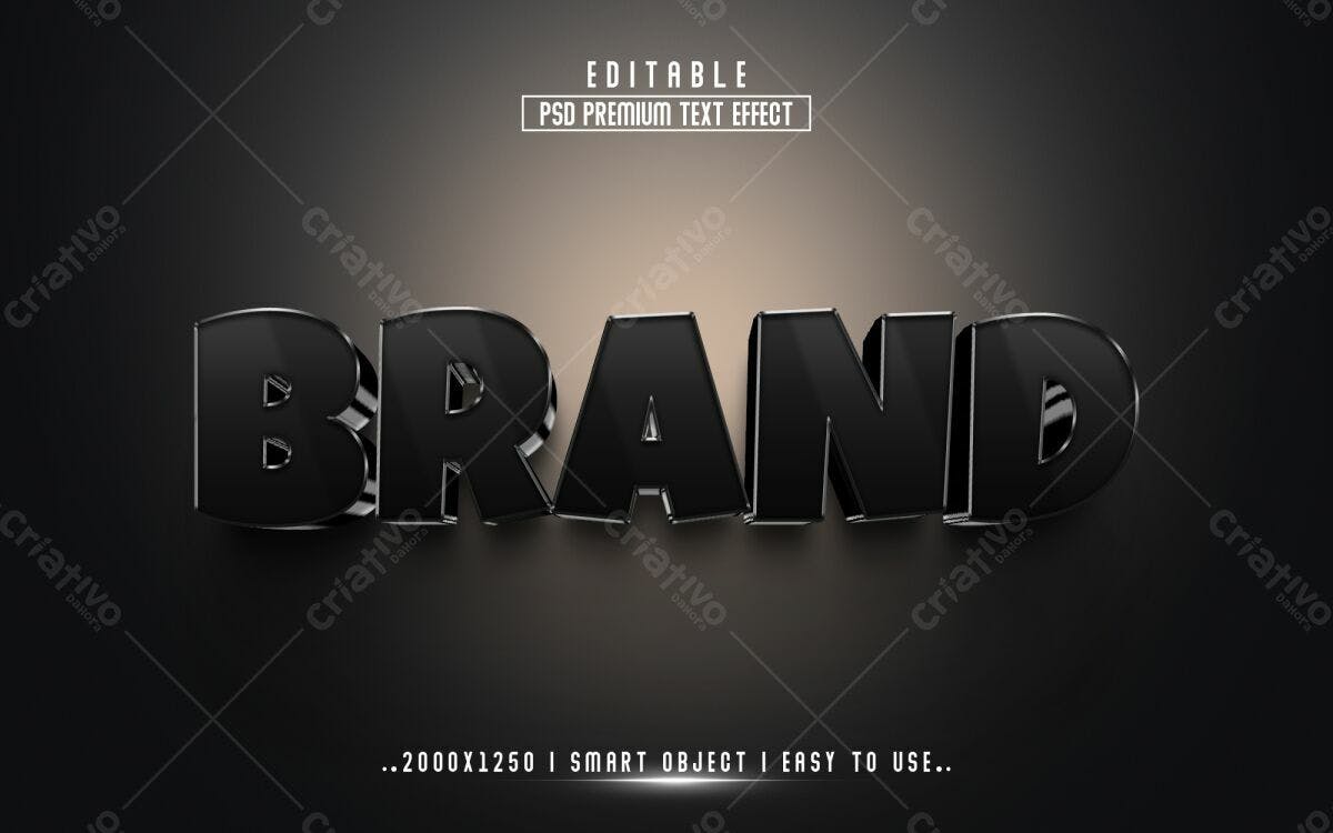 Efeito de Texto PSD para Branding