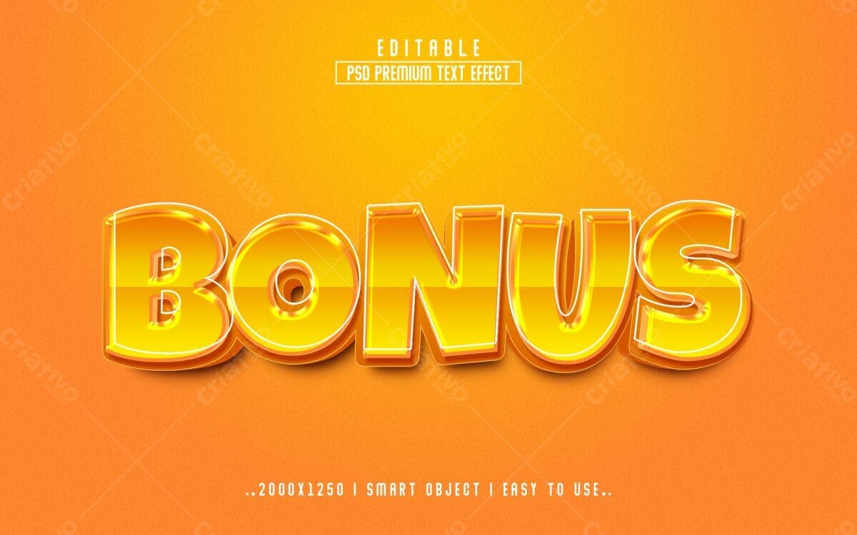 Efeito de Texto Premium BONUS PSD Editável