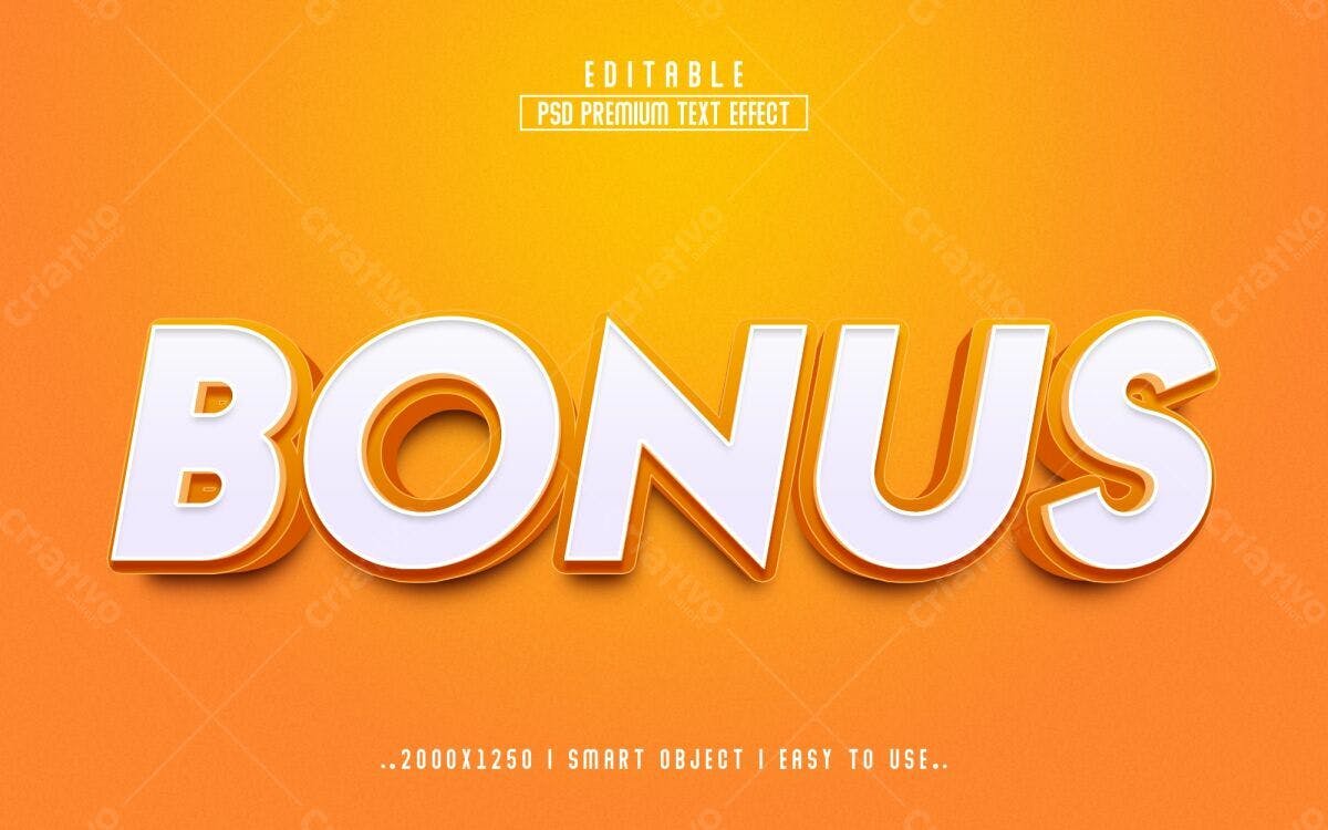 Efeitos de Texto Premium Bonus PSD Editável