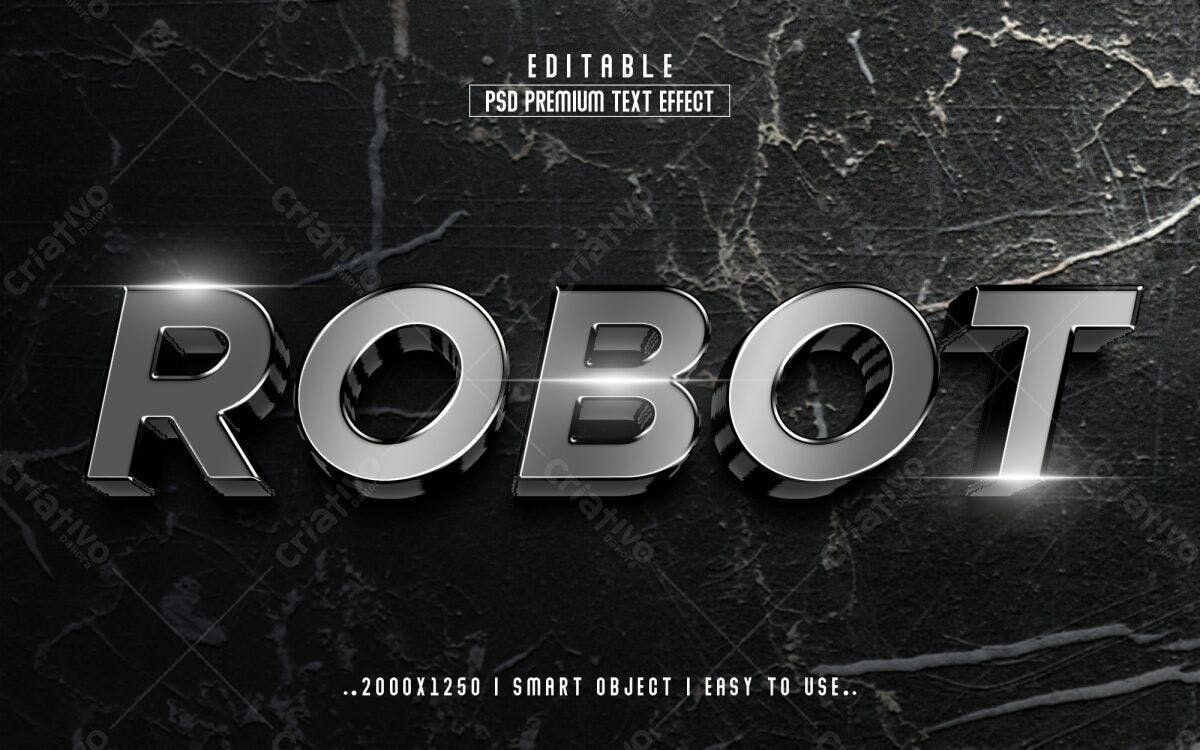 Efeito de Texto ROBOT em PSD Editável